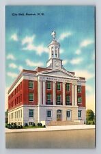 Nashua NH-New Hampshire, City Hall, Antique Vintage Souvenir Postcard picture