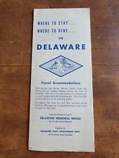 Deleware Travel Accommodations VINTAGE 1950's State Development Dept Brochure picture