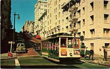 Vintage 1959? San Francisco Cable Car VTG Postcard PCB-1J picture