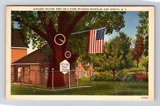 Geneva NY-New York, Historic Scythe Tree On A Farm, Antique, Vintage Postcard picture