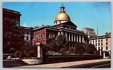 Boston Massachusetts State House Capitol Building Beacon Hill Postcard picture