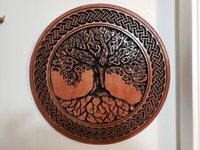 Tree of Life Inspired Wood Carving with Alternate Border - Celtic Knot - Wall picture