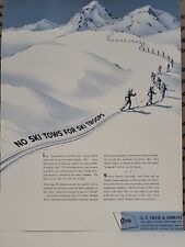 1942 L.C. Chase & Co. Fortune WW2 Print Ad Q3 Ski Troops U.S. Army Snow Mountain picture