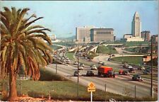 Hollywood CA-California, New Hollywood Freeway, Vintage Postcard picture