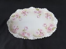 LG Antique Kaiserin Maria Theresia Carlsbad Porcelain HP Scalloped Dresser Tray picture