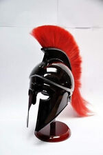Greek Corinthian Helmet with Red Plume Armor Roman Armour Spartan Larp picture