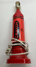 Vintage 1988 Ralphco Red Crayon Lamp 15 1/4” Tall Tested & Working picture