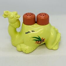 Vintage Plastic Camel Salt & Pepper Shakers Set Lime Green Joplin, MO 1950s ~4
