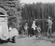 5i Photograph Family Portrait Fishing Picturesque Lake Cool Old Car Mom Dad Kids picture