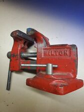 VTG Red Swivel Wilton Vise 3 1/2 Inch Jaws 3 Inch Opening W/ Pipe Jaws. Made USA picture