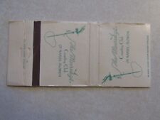 X322 Vintage Matchbook Cover FL Florida The Moorings Country Club Naples picture