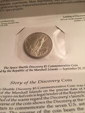 Space Shuttle Discovery $5.00 Commemorative Coin-Republic Marshall Islands 1988 picture