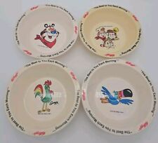 Vintage 1995 Kellogg's Cereal Bowls Set of 4 picture