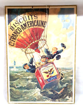Antique Cardboard Poster 43x61 Pub French American Biscuit Albert France picture