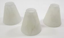 3 Replacement Frosted Glass Cone Globes Fixture Lamp Shades 2-1/8