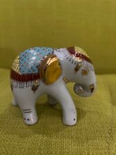 Vintage Benjarong Porcelain Elephant, Hand Painted in Thailand. Thai Art picture