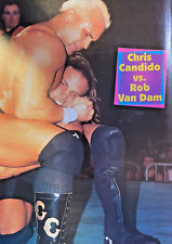 1999 Vintage Magazine Illustration Pro Wrestler Chris Candido vs Rob Van Dam picture
