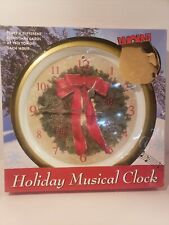 Vintage Mark Feldstein HOLIDAY CHRISTMAS MUSICAL CLOCK Unused picture