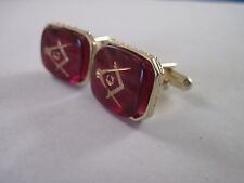 Masonic    crest  pair Cufflinks  gold plated picture