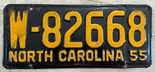 1955 North Carolina License Plate - Very good original paint picture