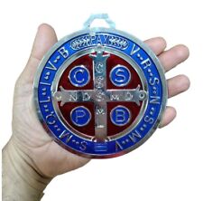 Huge St BENEDICT Medal Protection Excorism's St.Saint Medal 5” Enamel Wall Medal picture