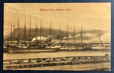 Postcard Aberdeen Washington Sailing Ships Docks Sepia Tone c1907 picture