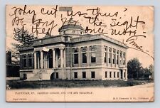 Antique Postcard Paducah/Clinton KY Dual Flag Cancel 1907 Carnegie Library picture