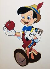 Vintage Walt Disney Original Painting Pinocchio Acrylic on Board 15 x 10 picture