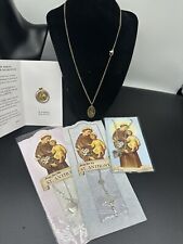 lot of St. Anthony's necklaces And Pendant Gold Tone And Silver Tone picture