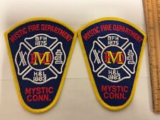 Mystic Fire Department Mystic Conn. collectable patches 2 total new condition picture