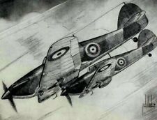 HAWKER HURRICANE FORMATION P BLAKE DE HAVILLAND LIBRARY LARGE PRINT RAF WW2  picture