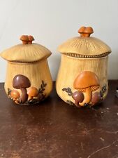 2 Arnel’s Vintage Ceramic Mushroom Canister picture