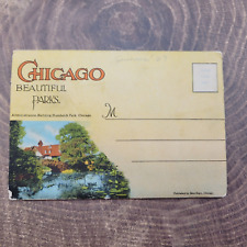 CHICAGO Beautiful PARKS 1920s Souvenir Picture Card Folder Postcard Unposted picture