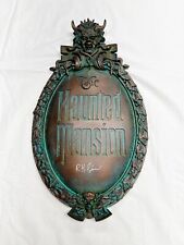 Haunted Mansion Plaque Cast from Original Mold signed by Imagineer Bob Gurr picture