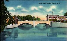 Vintage Postcard- MAIN STREET BRIDGE, NASHUA, N.H. picture