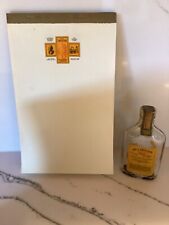 Vintage Old Taylor Miniature Bourbon Whiskey Bottle and Vintage scratch pad.  picture