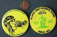 1972 Delaware County Indiana Pioneer Days Native American Indian TWO pin set---- picture