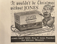 Jones Dairy Farm Sausage Fort Atkinson Wi Mary P Jones Vintage Print Ad 1940 picture