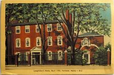 Longfellow’s Home Built 1785 Portland Maine Vintage Postcard picture