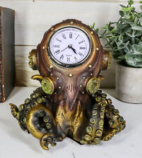 Steampunk Octopus Kraken Fighter With Tentacles Spores Table Clock Figurine picture