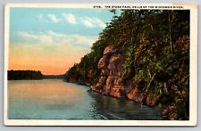 The Stone Face Dells of the Wisconsin River WI c1920 Postcard picture