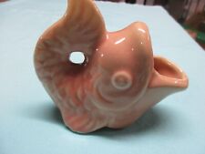 Vintage Shawnee Pottery USA Fish Planter Glossy Light Pink 3in mini vase retro picture