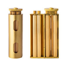 Cylindrical Solid Brass Vintage Manual Cigarette Rolling Machine Fit 70-75MM picture