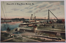 Vintage US Navy Yard Norfolk Virginia Divided Back Postcard Unposted picture