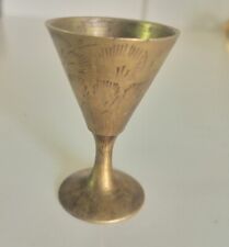 Old Antique Brass Cup, Carved,  Vintage Decorative  Masterpiece picture