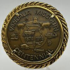 Vintage 1874-1974 Vandalia Missouri MO Centennial Coin W/ Holder Pin picture