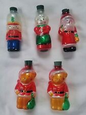Lot Of 5 Vintage Avon Glass Light Cover  Christmas Ornaments Various Characters picture