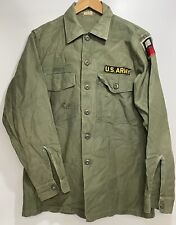 Military OG 107 Vietnam War Cotton Sateen Utility Shirt Vintage 60s 70s 15.5x33 picture