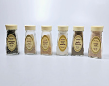 Durkee Vintage Glass Spice Bottles MCM Look With Spice Cream Lids You Choose picture