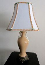 Vintage Coral Porcelain Table Lamp With Custom Shade picture